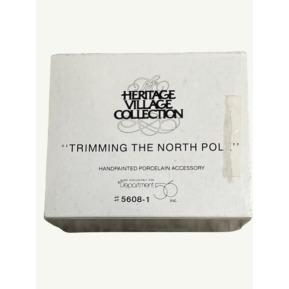 Heritage Village Collection Trimming The North Pole Porcelain Accessory - Picture 2 of 12